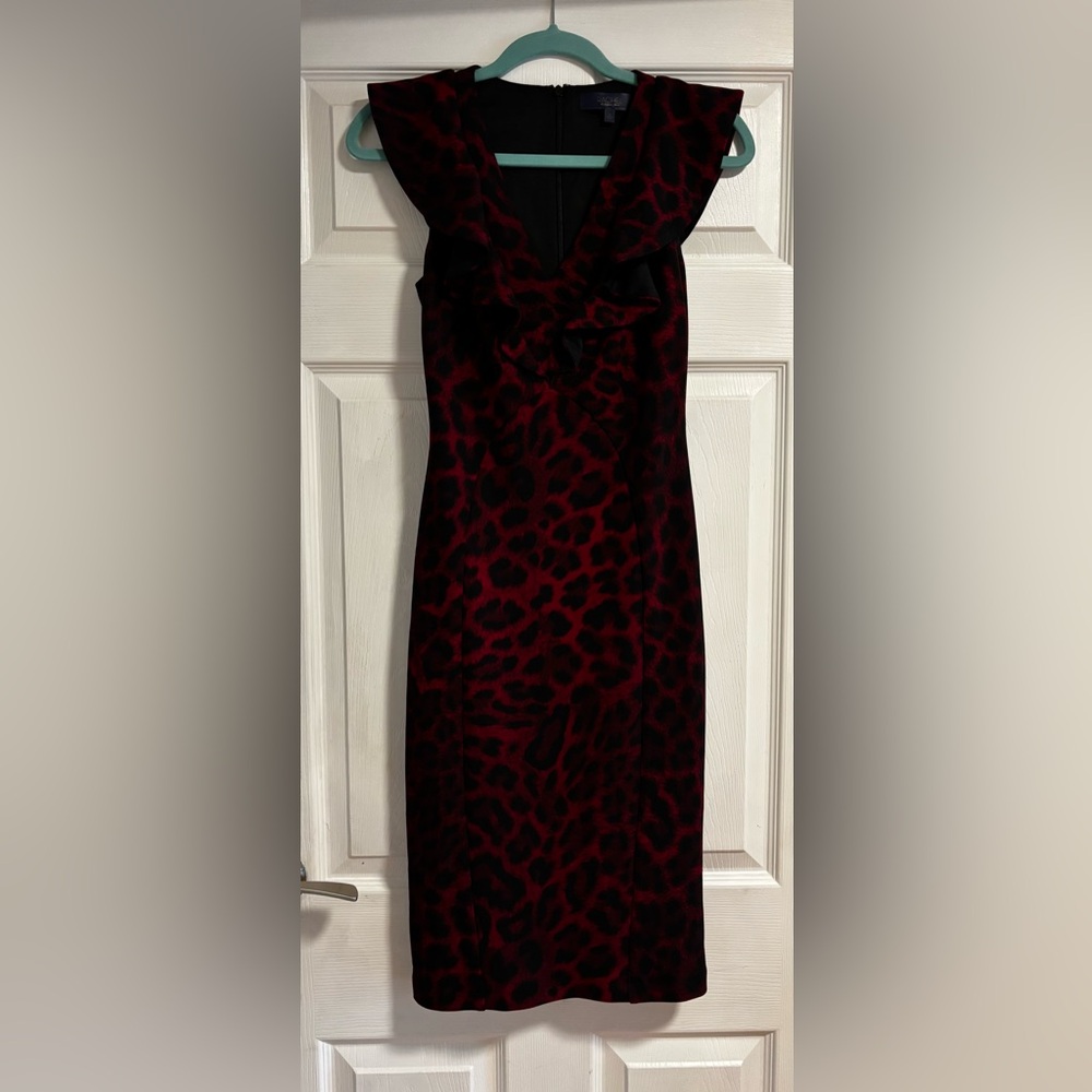 Elegant Red and Black Dress